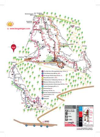 Topo Klettersteige Beisteinmauer - Trattenbach